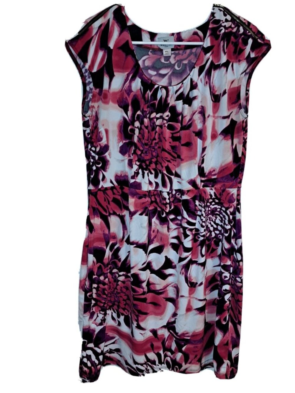 Worthington Petite XL Sleeveless Pink White Flowers Art To Wear PXL - Picture 1 of 6